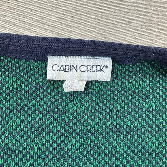 Vintage Cabin Creek Christmas Knit Cardigan Sweater - Women's XL -Blue/Green/Red - Picture 5 of 6
